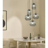 Mylights Rustik Beşli Camlı Rustik Vintage Avize - Renkli