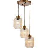 Mylights Rustik Üçlü Bal Camlı Rustik Vintage Avize tavan sarkıt 3lü avize salon avize oturma odası otel modern yatak odası aydınlatma - Renkli