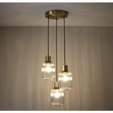 Mylights Rustik Üçlü Şeffaf Cam Rustik Vintage Avize 3lü salon avize yatak odası oturma odası otel kafe aydınlatma modern mimari - Renkli