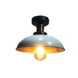 Mylights Siyah İçi Altın Plofonyer Armatür Retro Rustik Tavan Avize