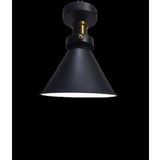 Mylights Siyah İçi Beyaz En 18 cm Retro Ploonyer Tavan Rustik Avize