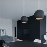Mylights Siyah Içi Beyaz Mat Pütürlü Siyah Boya Metal Sarkıt Avize Tekli Sarkıt 20 cm En - Ahşap - 1