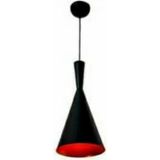 Mylights Siyah Içi Kırmızı Metal Sarkıt Avize B03 - Ahşap - 1