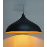 Mylights Siyah İçi Sarı Metal Sarkıt Avize 43 Cm En