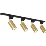 Mylights Spor Ray Spotlu LED Avize 4lü Gün Işığı LED Ampul Dahilidir - Siyah