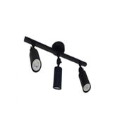 Mylights Spot Mat Siyah Metal Led Spot Avize Harekli Aplik Armatür Gün Işığı Led Ampul Dahildir