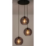 Mylights Üçlü Füme Camlı Rustik Vintage Avize Masaüstü yatak odası otel kafe salon avize oturma odası tavan üçlü sarkıt - Renkli