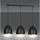 Mylights Üçlü Masa Üstü Retro Metal Sarkıt Avize 60 cm Kasa - Siyah - 3