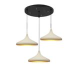 Mylights Üçlü Metal Farkı Tabii De Salon Avize Başlıkları 35 Santim Taban 40 Santimdir