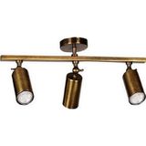 Mylights Vintage Eskitme LED Üçlü Aplik Spot Avize Gün Işığı LED Ampul Dahilidir - Altın - Seçenek 1