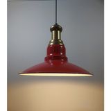 Mylights Vintage Kırmızı Metal Sarkıt Avize - Ahşap - 1