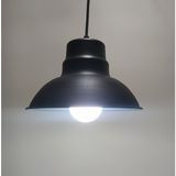 Mylights Vintage Metal Sarkıt Avize Siyah Içi Beyaz - Ahşap - 1