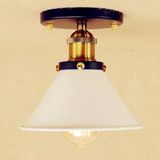 Mylights Vintage Retro Rustik Metal Plofonyer Avize Armatür Beyaz Başlık 18 Cm En