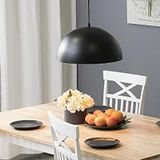 Mylights Vintage Rustik Retro 40 Cm Metal Sarkıt Avize Siyah İçi Beyaz