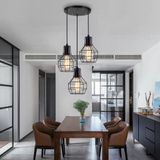 Mylights Vintage Rustik Retro Metal Sarkıt Üçlü Kafes Avize