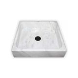 Mym Afyon Beyaz Mermer Modern Kare Lavabo