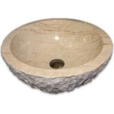 Mym Bej Mermer Dışı Doğal Patlatma Lavabo