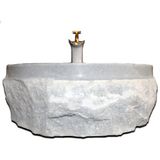 Mym Gri Mermer Dışı Patlatma Dizayn Lavabo