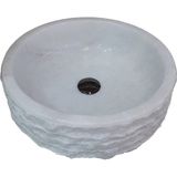 Mym Kristal Beyaz Mermer Dışı Patlatma Silindir Lavabo