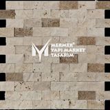 Mym Mermer Yapı Market İkili Mix Traverten Patlatma Mozaik