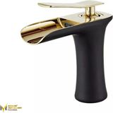 Mym Mermer Yapı Market Siyah Gold Şelale Lavabo Bataryası