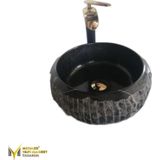 Mym Mermer Yapı Market Toros Siyah Dikey Patlatma Mini Lavabo