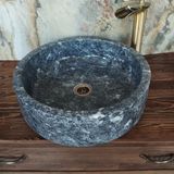 Mym Mermer Yapı Market Uludağ Siyah Düz Tekerlek Lavabo