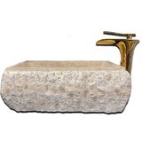 Mym Traverten Dışı Patlatma Dikdörtgen Modern Lavabo
