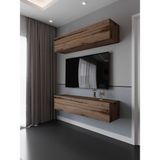 Myniture Home & Living Çırağan S6203-3 120x35x35 cm Desenli Duvara Monte Tv Sehpası