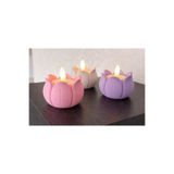 Mynivora Lotus Mumluk 3’lü Set Pilli Mum Dahil Dekoratif LED Mumluk Seti