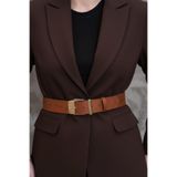 Mynoa SÜET/Antik Tokalı Kadın Kemeri Ceket Kemeri Pantalon Kemeri