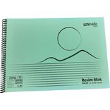 Mynote 25X35 Plastik Kapak 25 Yaprak Resim Defteri - Turkuaz