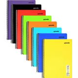 Mynote Flex Neon A4 Defter 96 Yaprak 4 Kareli 4 Çizgili Defter Seti