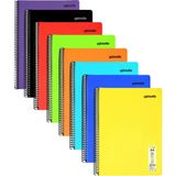 Mynote Flex Neon A4 Defter Seti 96 Yaprak 4 Kareli 4 Çizgili Renkli 8 Adet Plastik Kapaklı