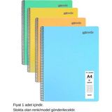 Mynote Flex Pastel Defter A4 40 Yaprak Kareli 1 Adet - 001-Renkli
