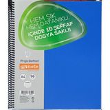 Mynote Neon Project A4 96 Yaprak Kareli Defter - Tüm Renkler Mevcuttur. - mavi