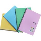 mynote spiralli defter flex pastel a4 72 yaprak kareli mfxpa-a472-k (4 lü paket) - 0 - 1