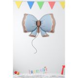 mypartyready Satin Mavi Renk Kurdele Fiyonk Figür Folyo Helyum Balon 91 cm Mat Mavi Renk Süsleme Balonu