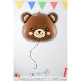mypartyready Sevimli Ayıcık Figürü Folyo Helyum Balon 61*58 cm Ayıcık Tema Süsleme Balonu