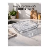 Myplas Dikdörtgen Plastik Borcam Kapağı Saklama Kabı Kapağı