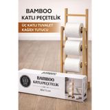 Myplas Modern Ayaklı Bambu Tuvalet Kağıtlığı