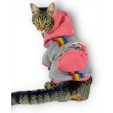 Mypocket Sweatshirt Duo Kapşonlu Kedi Kıyafeti Kedi Sweatshirt