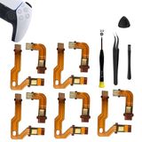 MYPUQIAO PS5 V1 1.0 BDM-010 için 5 Takım Mikrofon Flex Kablo Değiştirme Sol ve Sağ Kolu İç Mikrofon Şerit, Playstation 5 Hoparlör L R Konektör Kablosu Dualsense Denetleyici Onarım Aracı Seti (V1)