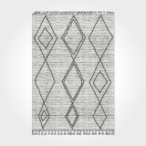 Myra Gri Geometrik Modern Geometrik Etnik Desenli Boho Makinada Yıkanabilir Hafif Hav Toz Vermez Leke Tutmaz Kaymaz Taban Dijital Makine Baskı Halı Oturma Odası Salon Yolluk Koridor Mutfak Halısı