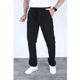 MYRAB DENİM Baggy Keten Pantolon Jogger Siyah XL
