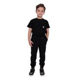 MYRAB DENİM Çocuk Beli Lastikli Kışlık Erkek Ve Kız Unisex Okulluk Pantolon Siyah 5 Yaş