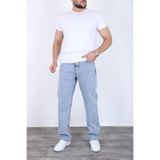 MYRAB DENİM Erkek Toz Mavi Baggy Kot Pantolon Geniş Kalıp Rahat Günlük & Streetwear Denim Jeans