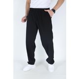 MYRAB DENİM Siyah Erkek Battal Boy Yazlık Keten Pantolon -%100 Pamuk Siyah 6XL