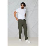 Myrab Denim Yazlık Rahat Kalıp Keten Pantolon Yeşil - Haki - 32