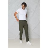 Myrab Denim Yazlık Rahat Kalıp Keten Pantolon Yeşil - Haki - 34
